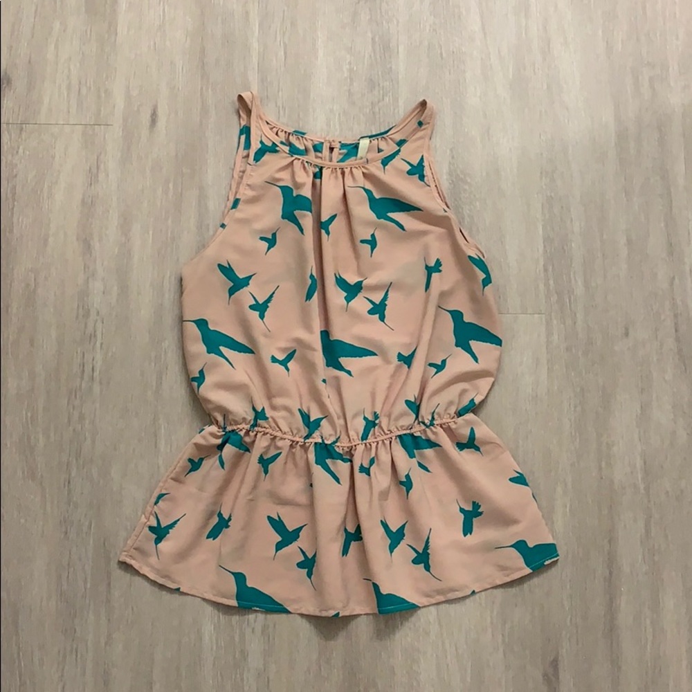 🖤 Soft Pink & Teal Blouse 🖤